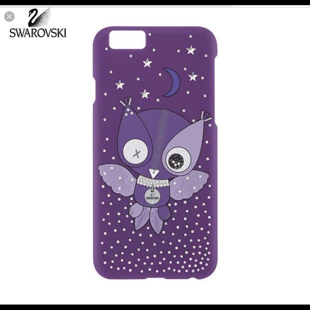 SWAROVSKI PURPLE CALLIE OWL  I PHONE 6/6S/7/8/SE PURPLE OWL PHONE CASE
